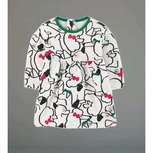 Catimini‎ Dog Longsleeve Girls Cotton Dress 4yrs